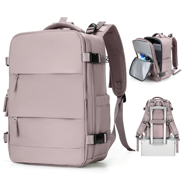 Leichter Unisex-Tagesrucksack in Lotusrosa, kompakt und ideal als Handgepäck für Reisen, Städtetrips oder die Uni.