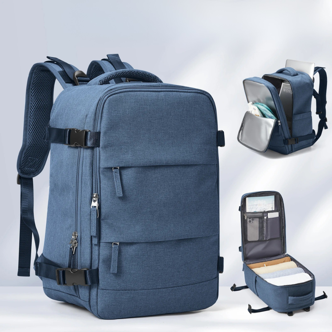 Schwarz: kompakter Unisex-Rucksack aus robustem Polyester, ideal für Pendler, Arbeit & Schule, mit Laptopfach.