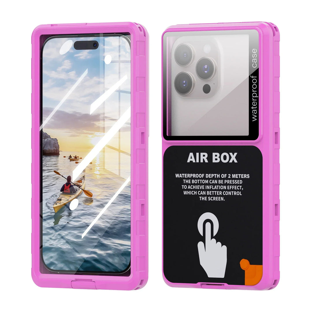 Klare Unterwasser Handyhülle mit IP68 Schutz für 6,9" Smartphones. Zum Schwimmen & Fotografieren.