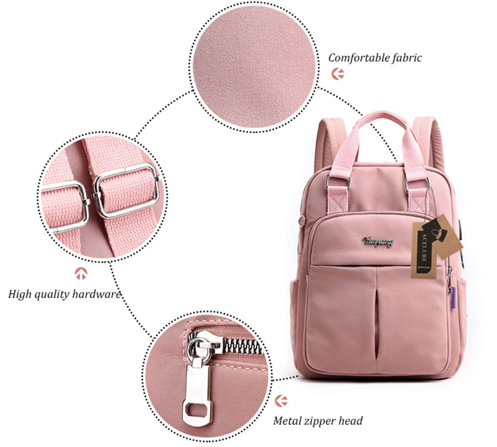 Geräumiger Unisex-Rucksack mit cleverer Fächeraufteilung und wasserabweisendem Material.