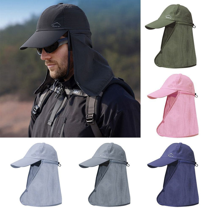 Stilvolle Trucker Cap mit UV-Schutz und Nackenschutz für Herren & Damen. Perfekt für Outdoor-Abenteuer.
