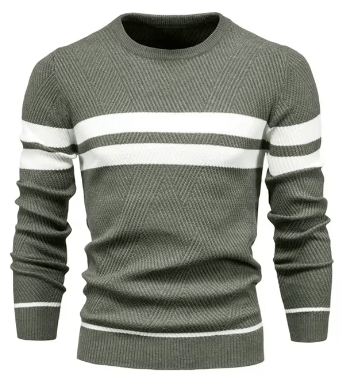 Stilvoller Herren Basic-Strickpullover, vielseitig in der Herrenmode einsetzbar für elegante Outfits.