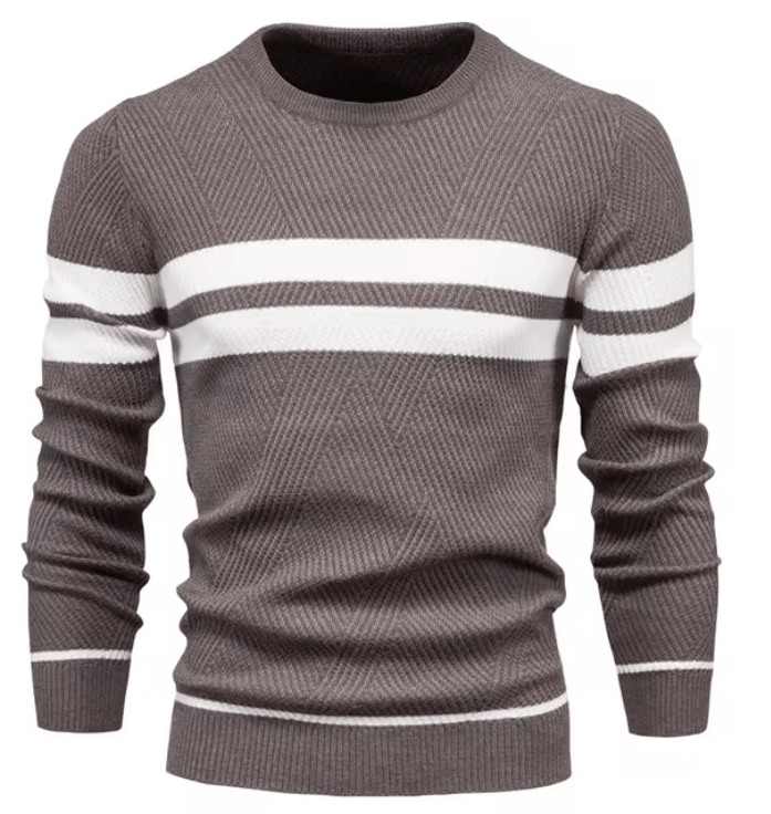 Herren Strickpullover mit gerippten Bündchen, bequem und stilvoll. Ein Must-have für Ihre Wintergarderobe.