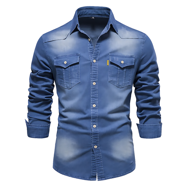 Robustes Herren Casual-Hemd, ideal für moderne Herrenmode. Langarmhemd für entspannte Tage oder stylische Auftritte.