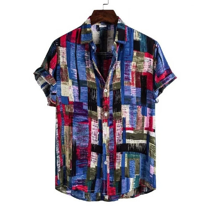 Komfortables Herren Kurzarmhemd Luftzeit, atmungsaktiv & gemustert, für modische Sommerlooks.