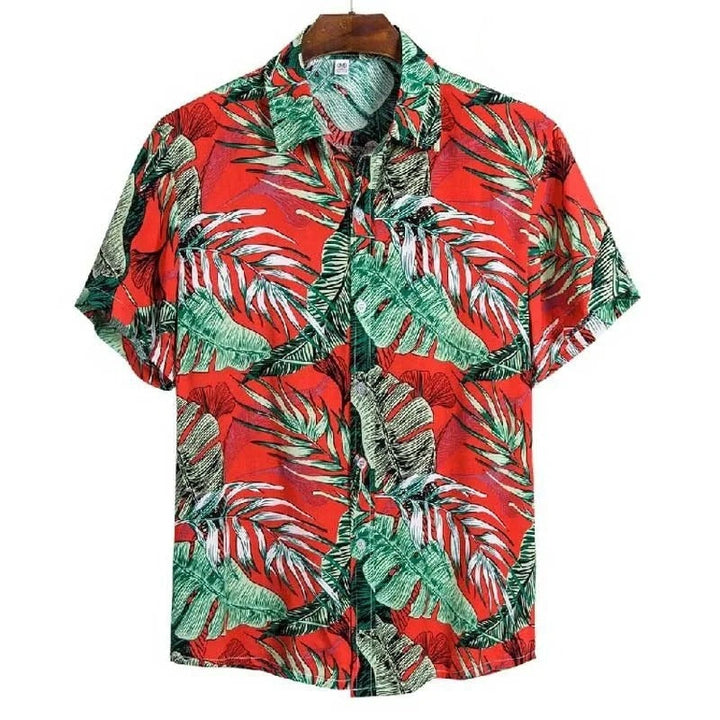 Stylisches Herrenhemd Luftzeit mit Kurzarm, modisches Muster, perfekt für einen luftigen Sommer.