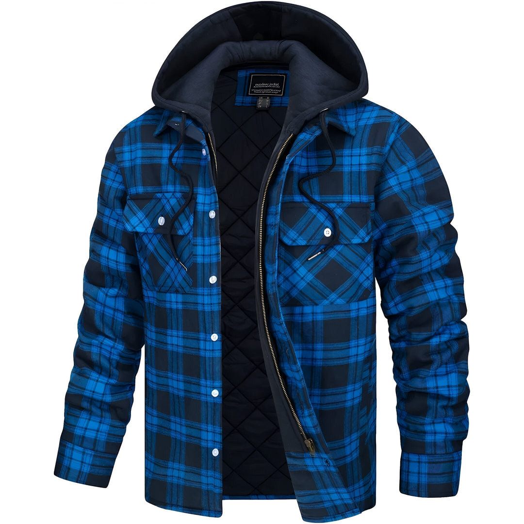 Moderne Herren Windjacke mit Kapuze; bequeme Freizeitjacke für wechselhaftes Herbstwetter.