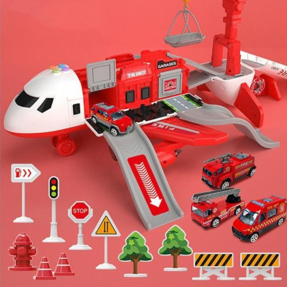 Flugzeug- & Fahrzeug-Spielzeug-Set SkySurge: Robustes Kinderspielzeug für fantasievolle Abenteuer.