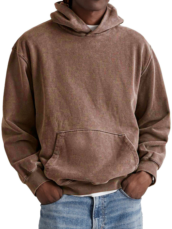 Bequemer Herren Hoodie in Blau mit Kängurutasche; lässiger Kapuzenpullover für Alltag & Freizeit.