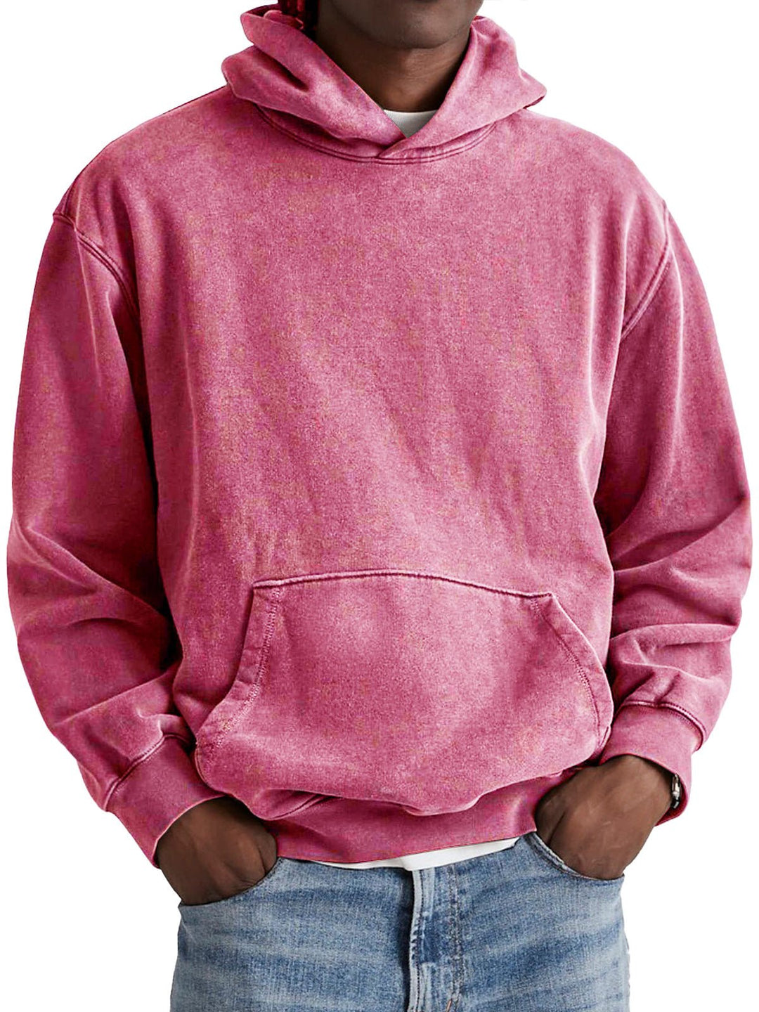 Vielseitiger Herren Hoodie für Alltag & Freizeit; grüner Kapuzenpullover mit Kängurutasche.
