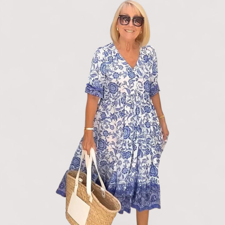 Bequemes Damen Freizeitkleid mit lockerer Passform. Atmungsaktiv, perfekt für Sommeroutfits und warme Tage.
