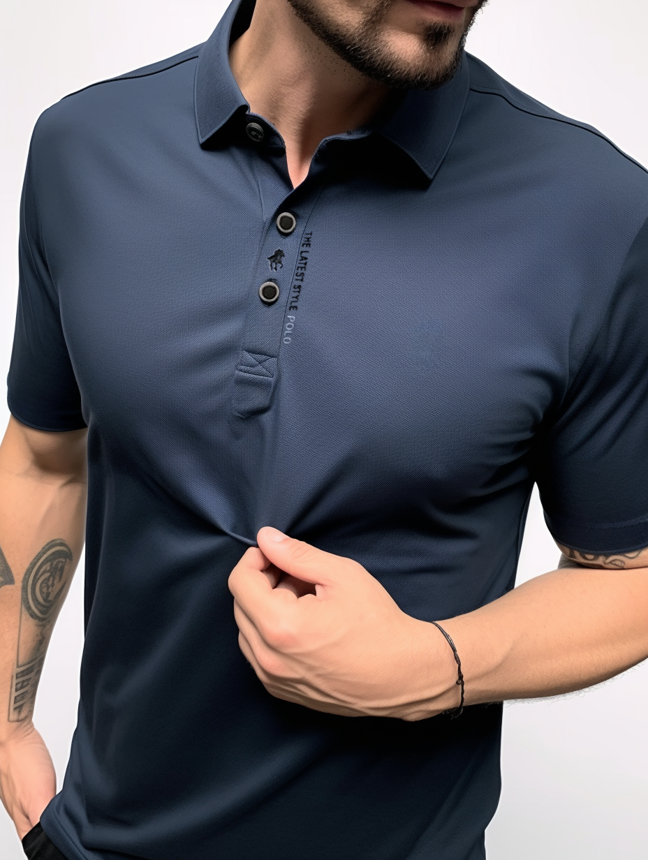 Faltenfreies Herren Poloshirt mit kurzarm Ärmeln, Regular Fit, perfekt für Sommer & Büro-Looks.