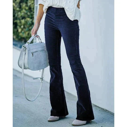Elegante Damen-Hose Nora in Khaki: komfortable Stretchhose für Business, Büro und lässige Looks.