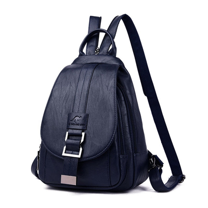 Stilvoller Premium Damen Rucksack aus Leder, wasserabweisend & mit sicheren Fächern.