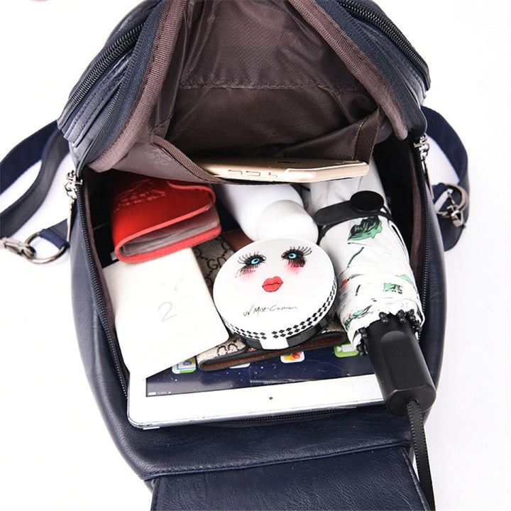 Urbaner Damen Rucksack aus Leder, wasserabweisend, mit schlankem, modernem Design.