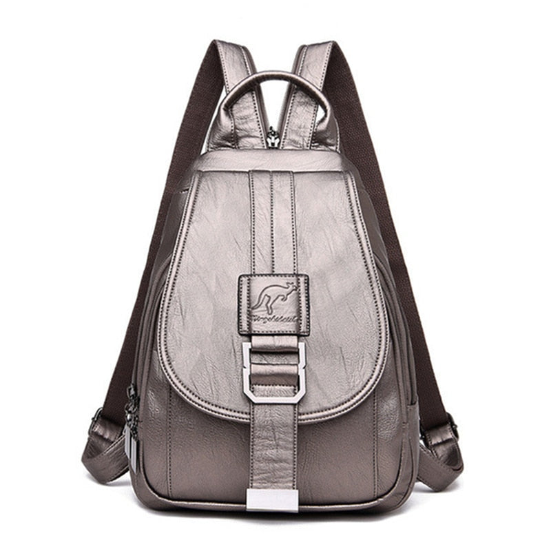 Robuster Damen Premium Lederrucksack, wasserabweisend, für den aktiven Lebensstil.