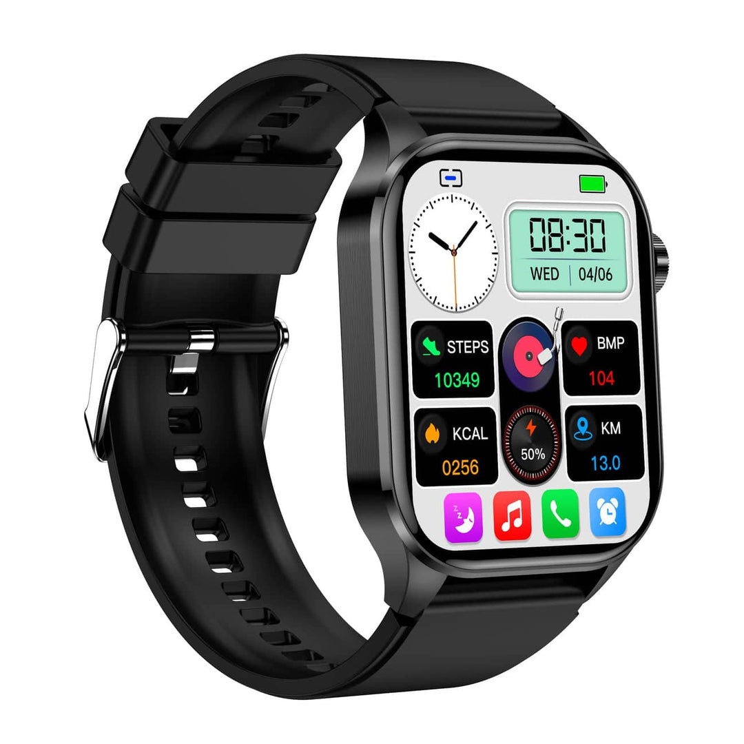 Kompatible Fitness Smartwatch (iOS/Android) für Gesundheit, mit Herzfrequenz & Schlafanalyse.