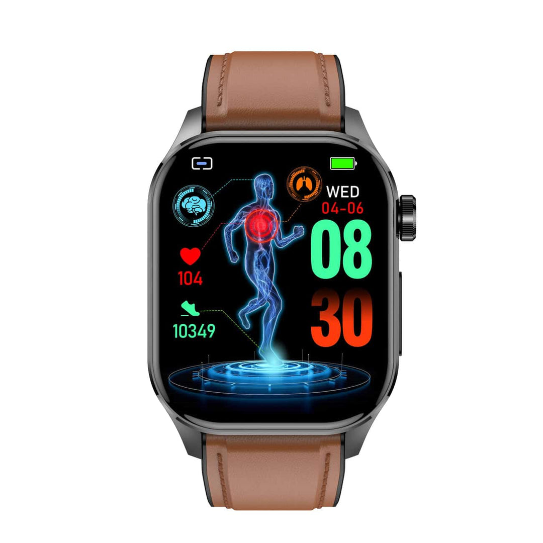 Unisex Wearable Digitaluhr mit Blutdruck, Herzfrequenz, EKG. Ideal für Fitness & Gesundheit.