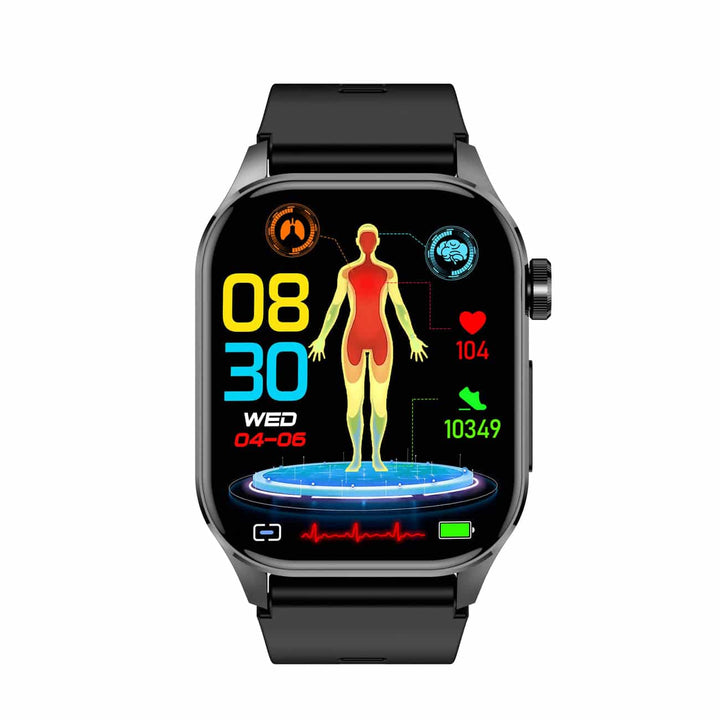 Elegante Unisex Smartwatch: Gesundheits- & Fitness-Tracker mit Herzfrequenz & Blutdruck.