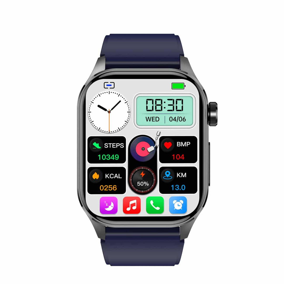 Gesundheits-Smartwatch mit EKG-Funktion, Blutdruck- & Herzfrequenzmessung. Unisex Wearable.