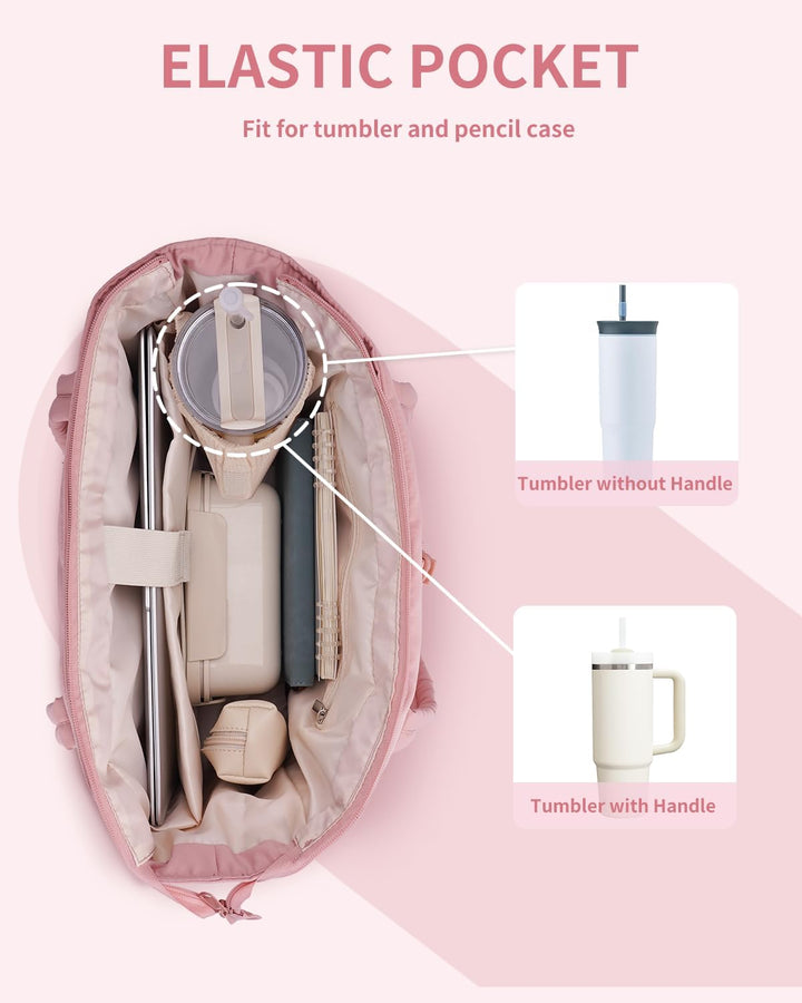 Gepolsterte Damen Laptoptasche mit praktischem Becherhalter für den Alltag.