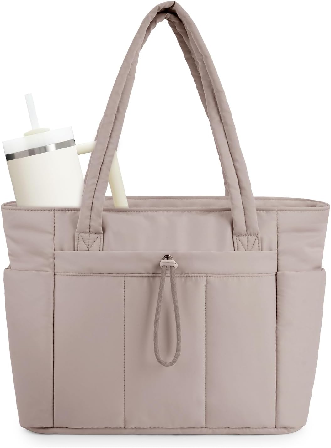 Elegante Puffer Tote mit viel Platz & speziellen Fächern für Damen.