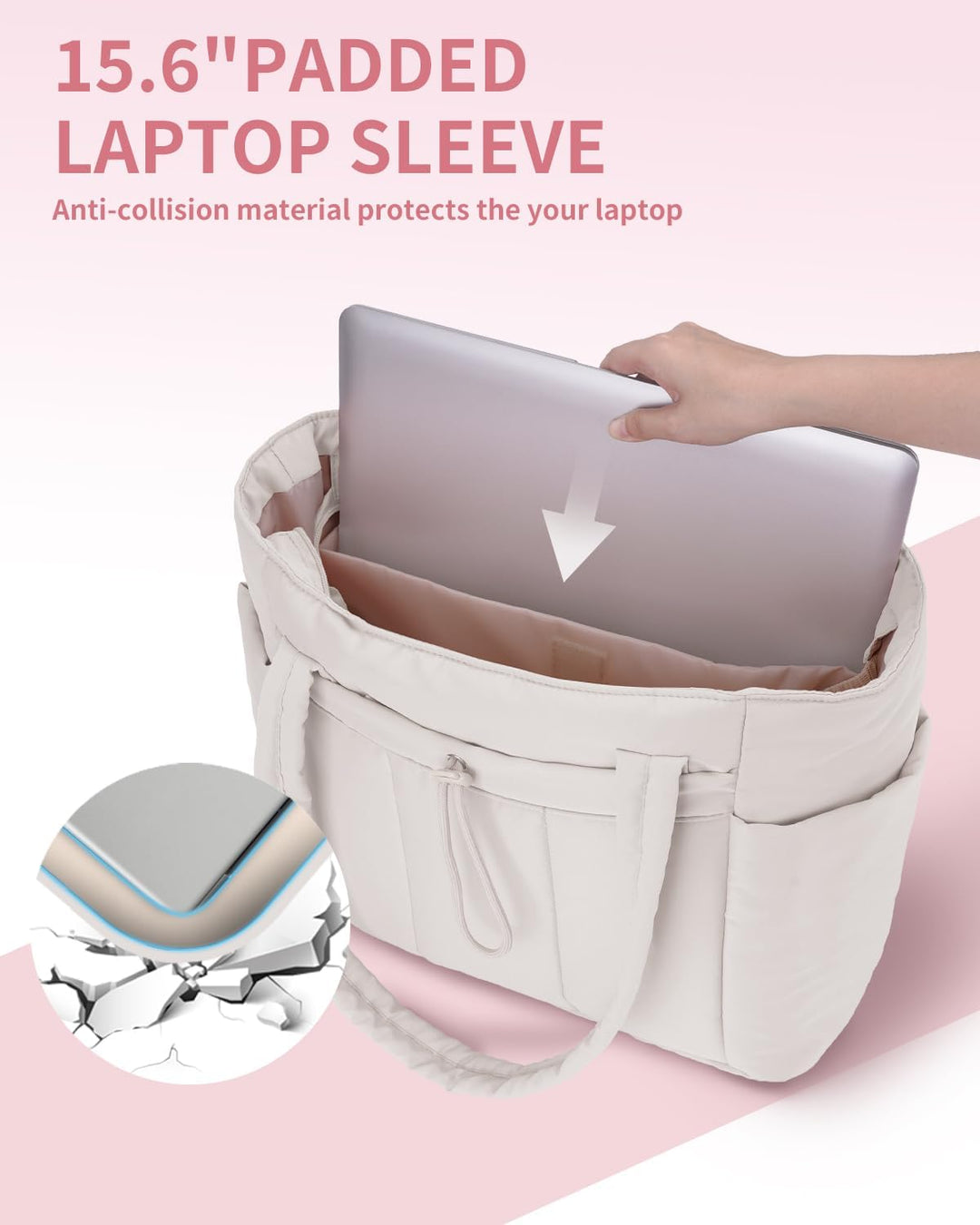 Funktionale Laptoptasche Damen, gepolstert, für maximalen Schutz.