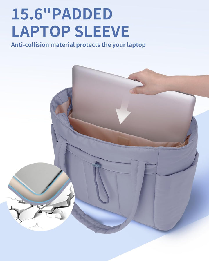 Perfekte Reisetasche für Frauen mit Laptopfach und Trolley-Sleeve.