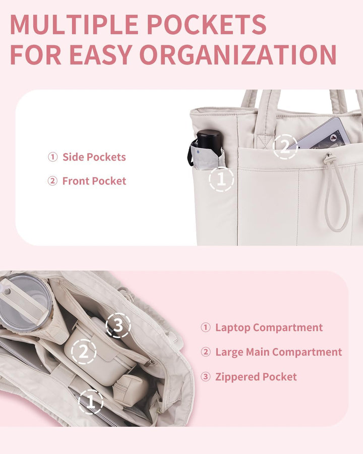 Geräumige Reisetasche mit Trolley-Sleeve und gepolstertem Laptopfach.