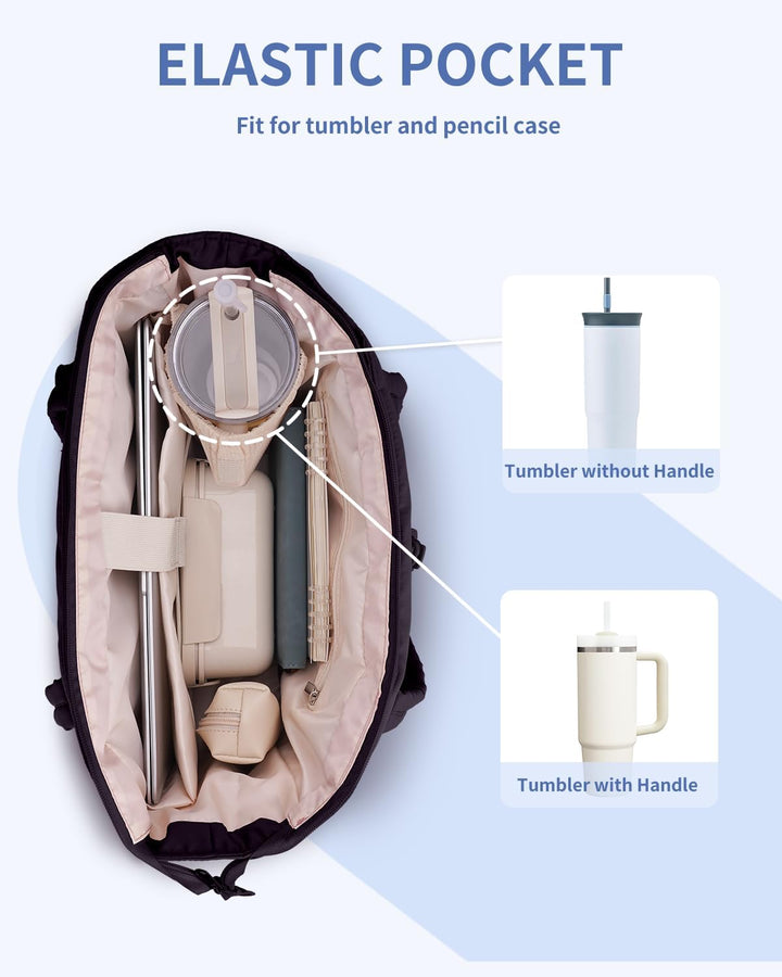Komfortable Puffer Tote für Damen, mit Becherhalter & Laptopfach.
