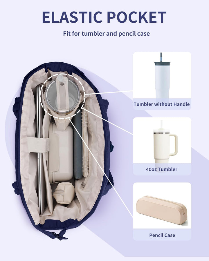 Trendige Laptoptasche Damen, Puffer-Design, mit Becherhalter.