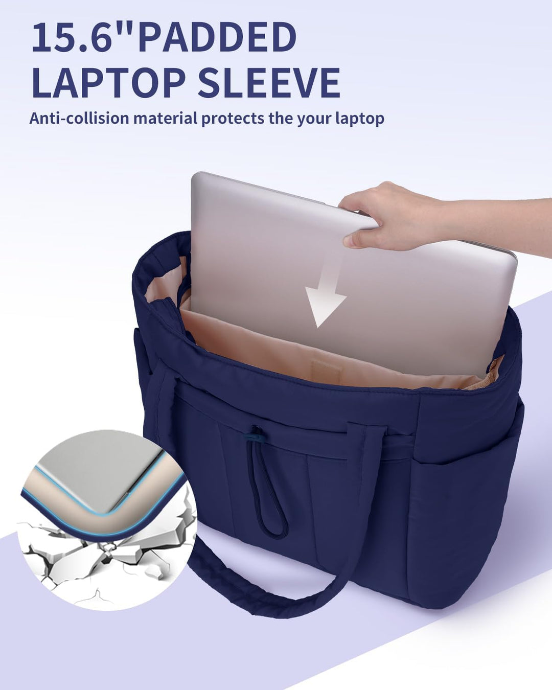 Elegante Reisetasche für Damen, mit Laptopfach & Trolley-Halterung.