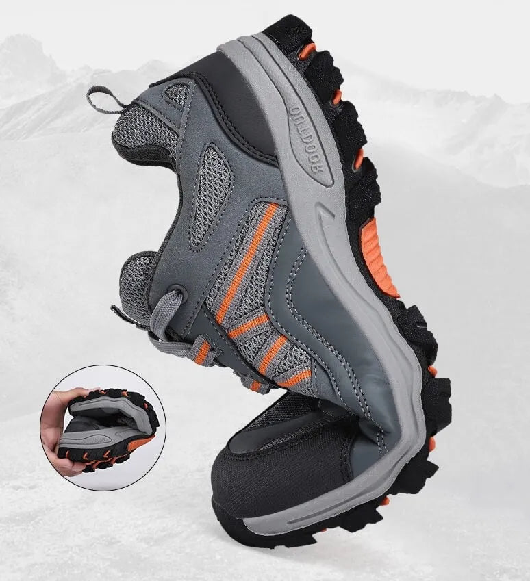 Leichter Unisex Trekkingschuh, Seitenansicht, ideal für Wanderungen & Outdoor-Abenteuer, ergonomisch designt.