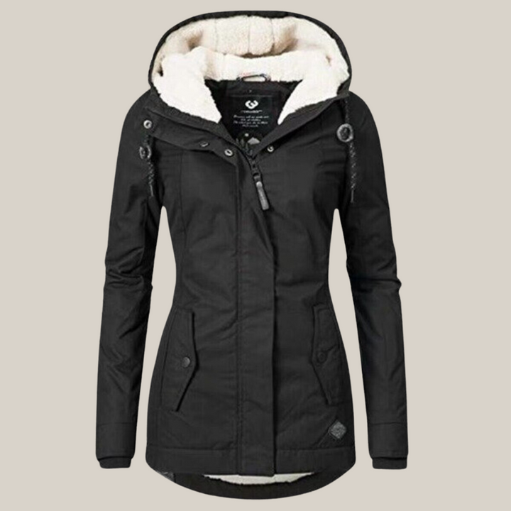 Gemütliche Damen Winterjacke, gefüttert. Optimaler Schutz vor Kälte im Herbst, idealer Parka.