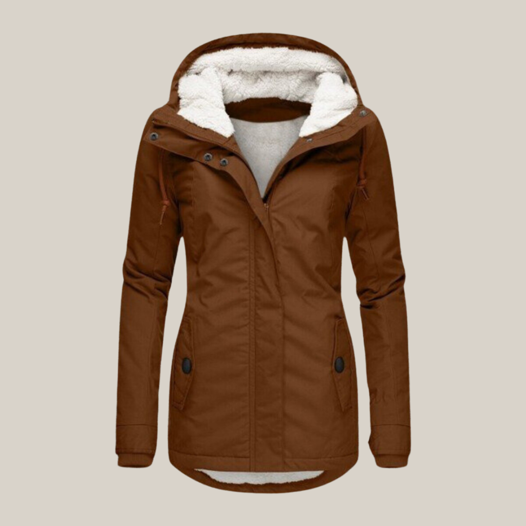 Hochwertige Damen Winterjacke, warm gefüttert. Hält stilvoll warm bei kühlen Herbst-Temperaturen.