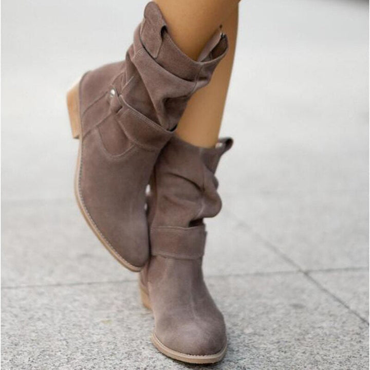 Warme & bequeme Damen Stiefeletten für kalte Tage. Rutschfeste Herbst-/Winterschuhe. Elegant & modisch.