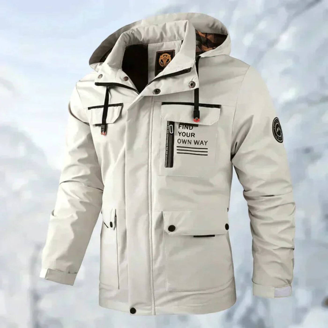 Herren wasserdichte Herbstjacke, winddicht und robust, ideal für Alltag und Outdoor-Abenteuer.