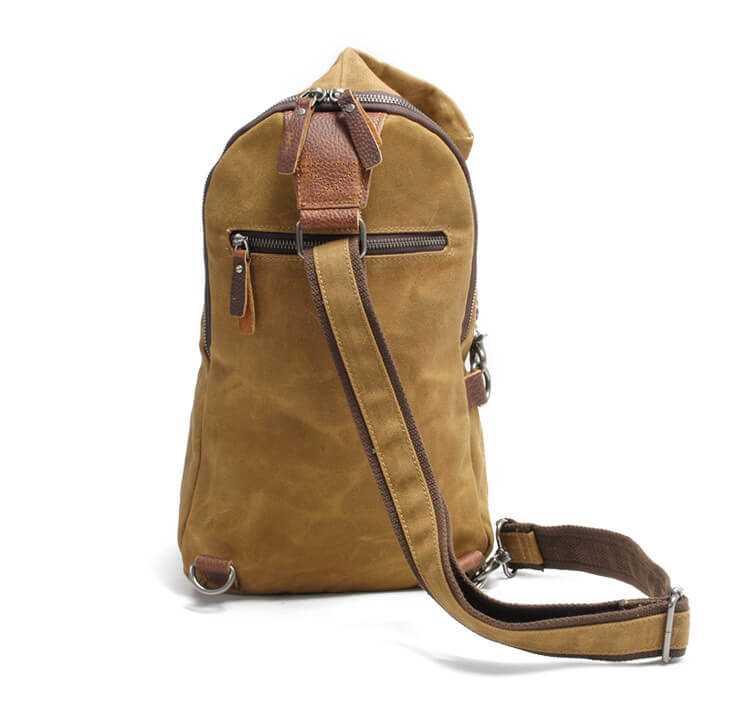 Diebstahlsichere schwarze Canvas Umhängetasche für Herren. Perfekte Reisetasche, Alltagstasche & Organizer.