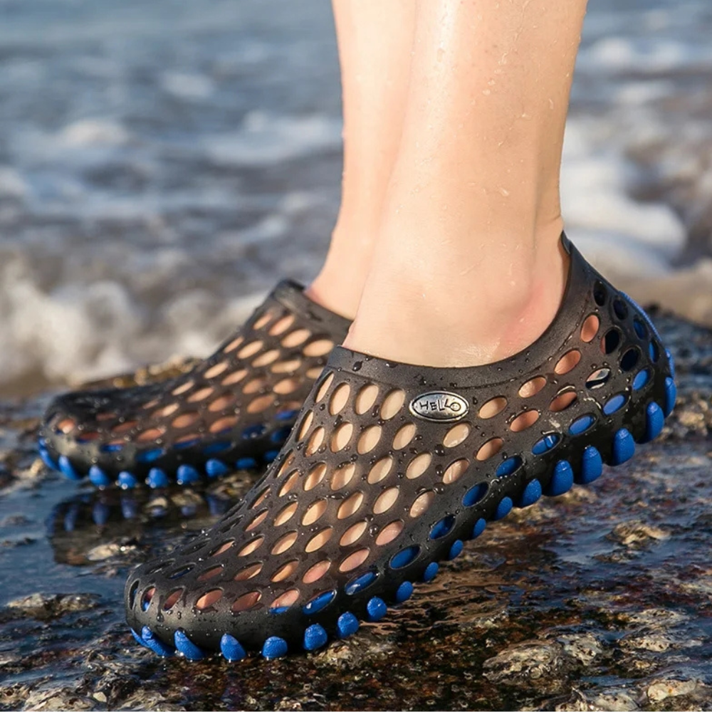 Rutschfeste Sommerschuhe für Herren & Damen, ideal für sicheren Gang am Pool & Strand.