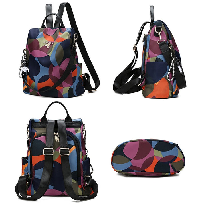 Stilvoller Damen Rucksack, wasserabweisender Oxford Stoff, ideal für Pendler, Reisen & Alltag.
