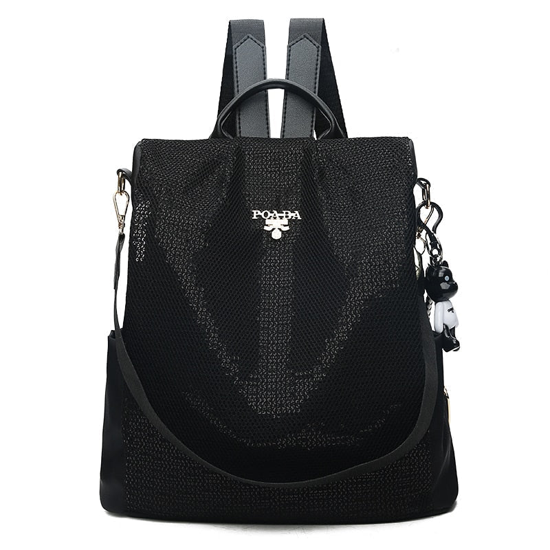 Organisiertes Inneres des Anti-Diebstahl Rucksacks für Damen mit versteckten & mehreren Fächern.
