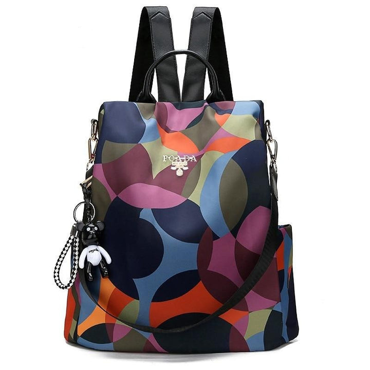 Damen Anti-Diebstahl Rucksack aus wasserdichtem Oxford, sicherer Reißverschluss hinten für Schutz.
