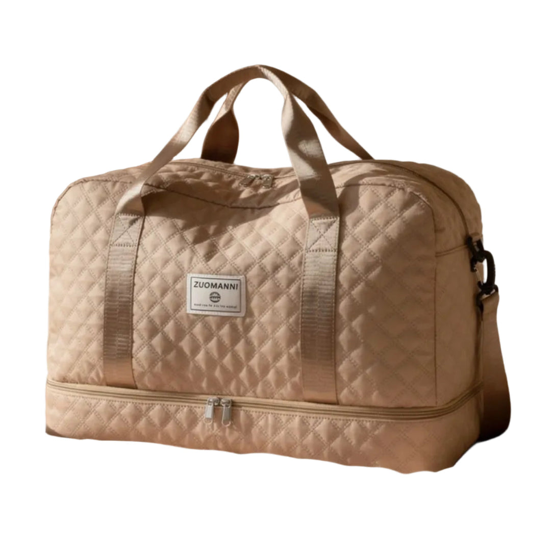 Praktisches Handgepäck für Flugreisen: Weekender-Reisetasche mit Schuhfach. Kompakte Größe, viel Stauraum.