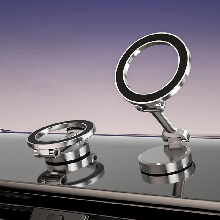 Magnetischer Handyhalter mit starker Metallbasis für Smartphones im Auto oder Büro.