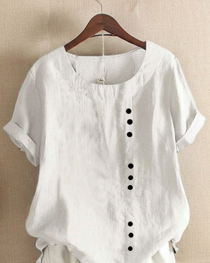 Vielseitige weiße Damenbluse, elegant und bequem, passt gut zu jedem Outfit im Alltag.