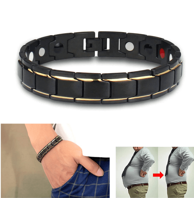 Verschlussdetail: CoreFlex Magnetarmband, sicherer und stilvoller Edelstahl-Herrenschmuck.