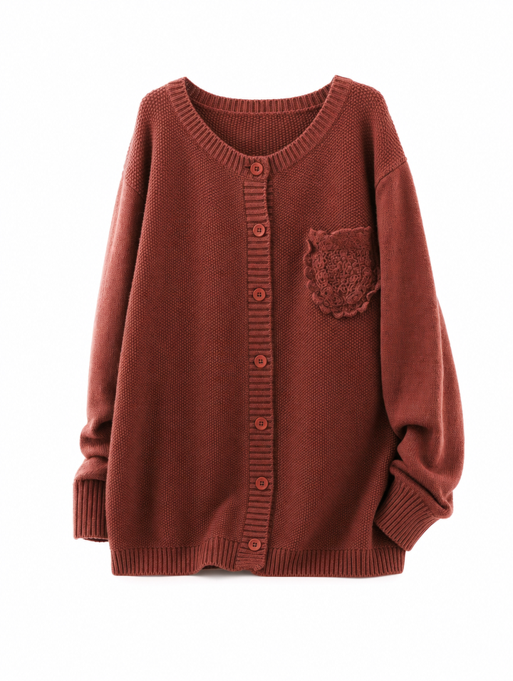Trendige Damen Oversize Strickjacke, kuschelig und bequem für Herbst & Winter.