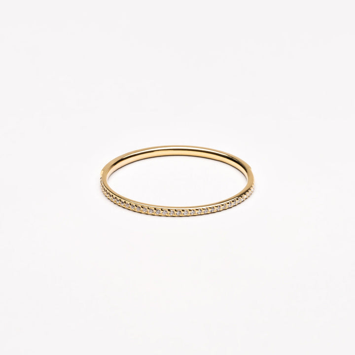 Damen Zirkonia Ring aus wasserfestem & hypoallergenem Edelstahl in Gold.
