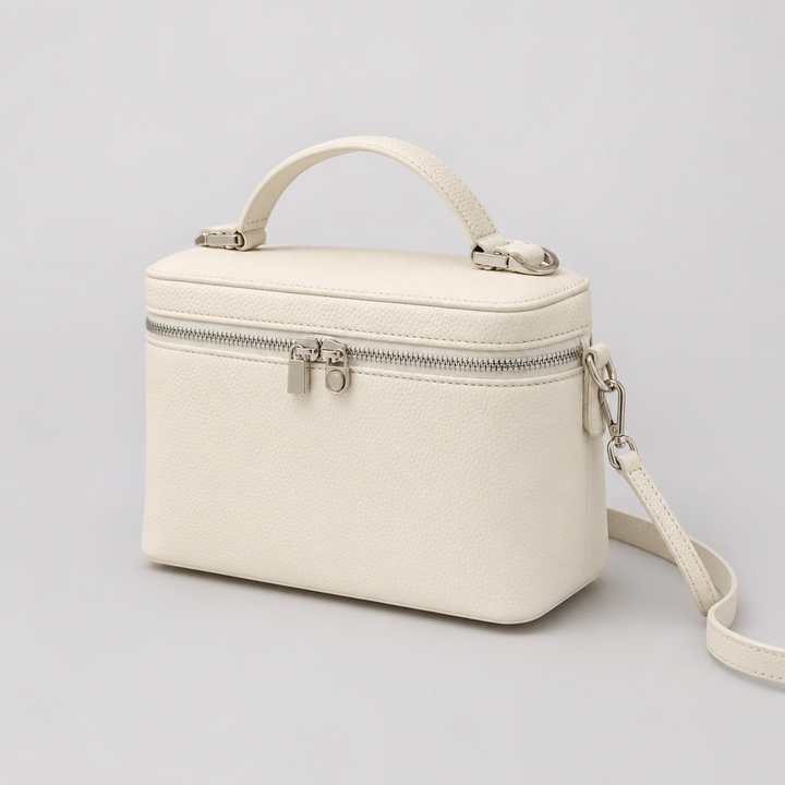 Elegante Damen Box-Tasche in Lederoptik mit verstellbarem Crossbody-Gurt, ideal als stilvolle Handtasche.