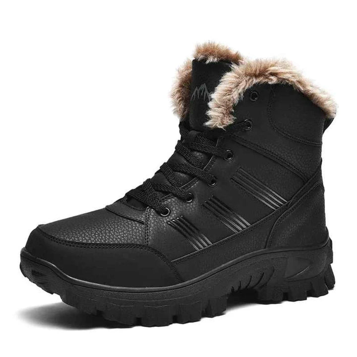 Warme, rutschfeste Damen Winterschuhe in Braun. Bequeme Winterstiefel für optimalen Kälteschutz.